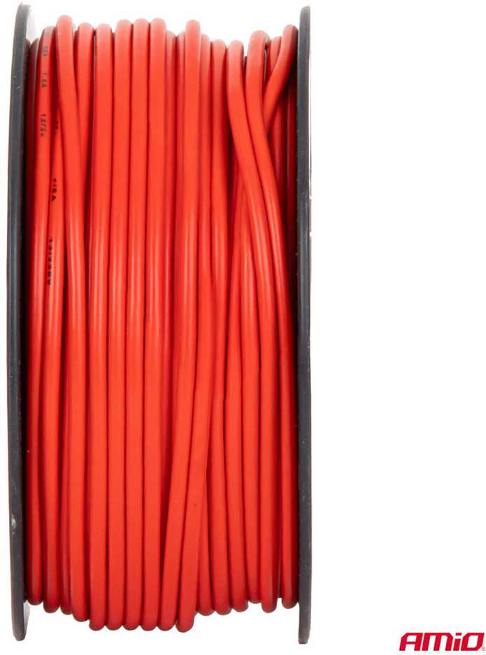 Viengyslis CCA kabelis, raudonas, 1x1.5mm² 50m 7.5A 12/230V AMIO-04452