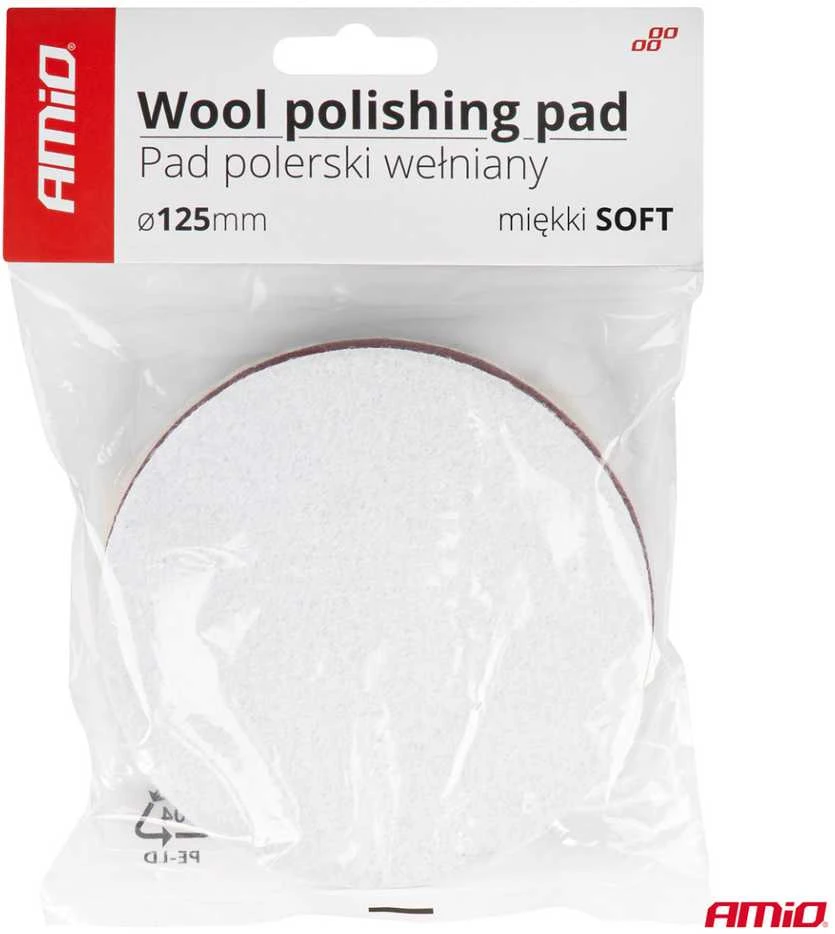 Vilnonis poliravimo diskas SOFT 125mm AMIO-03704