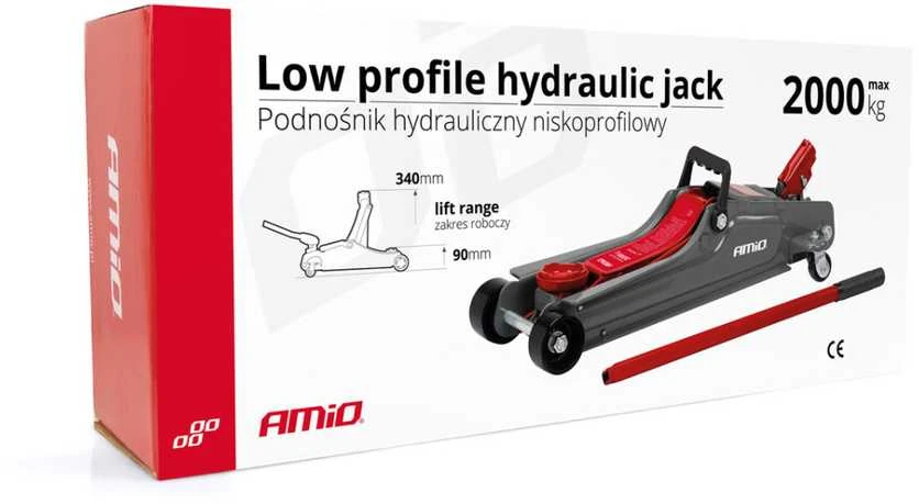 Žemo profilio hidraulinis keltuvas 2000 kg CE AMIO-02500
