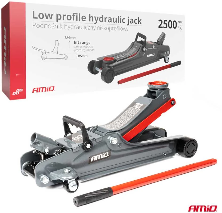 Žemo profilio hidraulinis keltuvas 2500 kg CE AMIO-02501