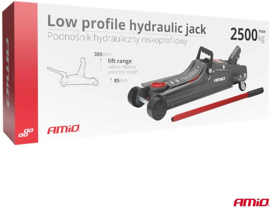 Žemo profilio hidraulinis keltuvas 2500 kg CE AMIO-02501