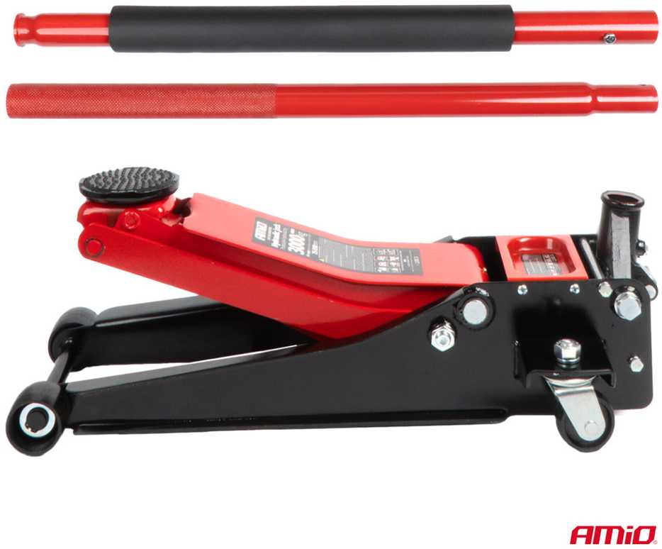 Žemo profilio hidraulinis keltuvas 3000 kg, 75–510 mm, CE, AMIO-04215