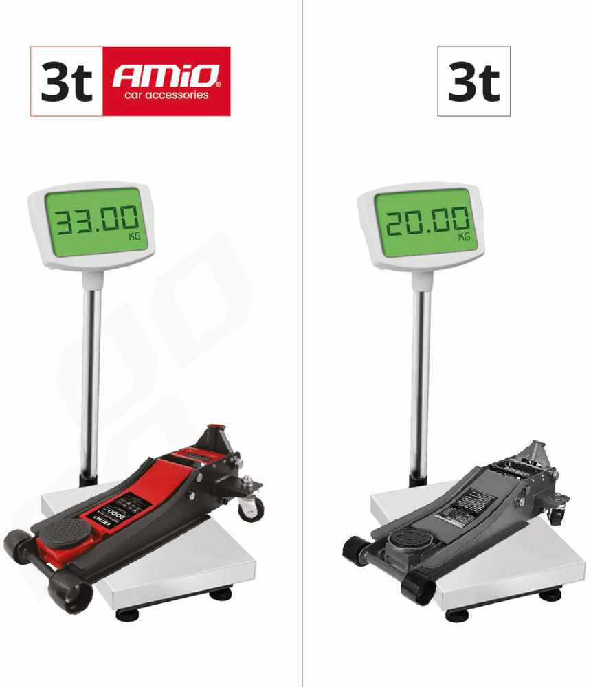 Žemo profilio hidraulinis keltuvas 3000 kg, 75–510 mm, CE, AMIO-04215