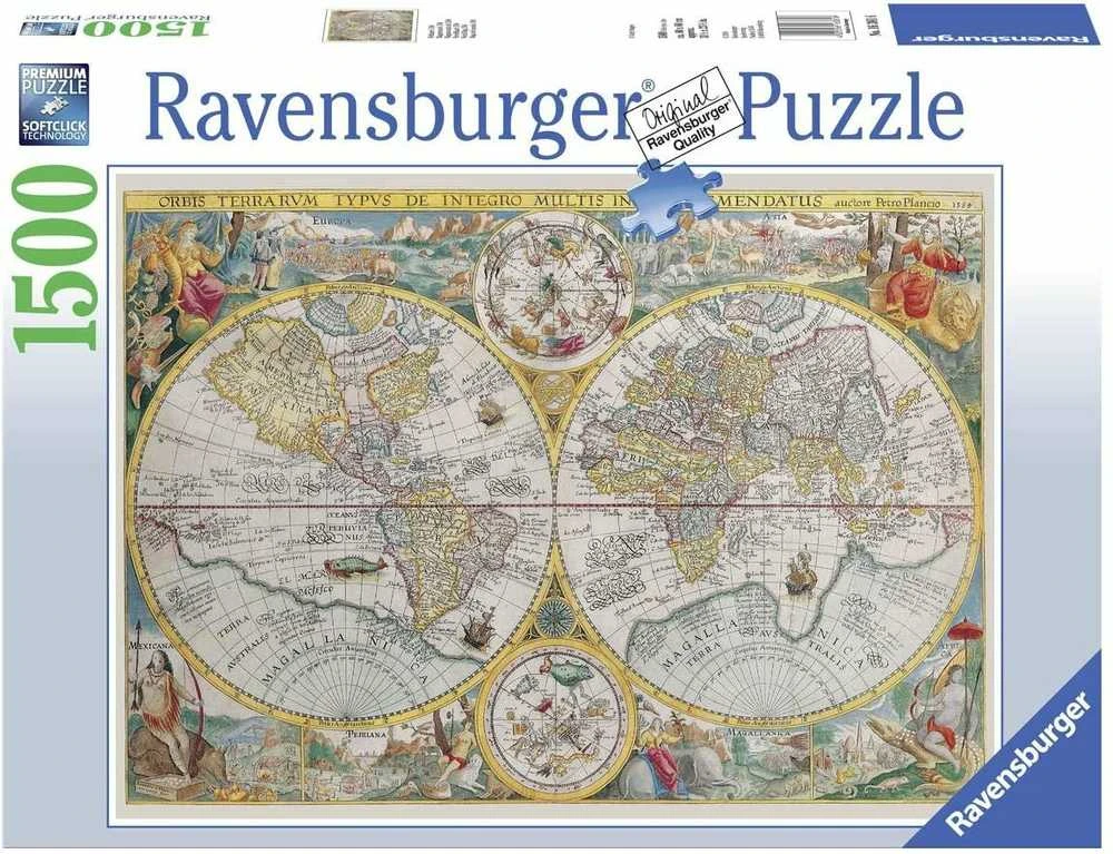Ravensburger Dėlionė 1500 vnt. - Istorinis pasaulio žemėlapis