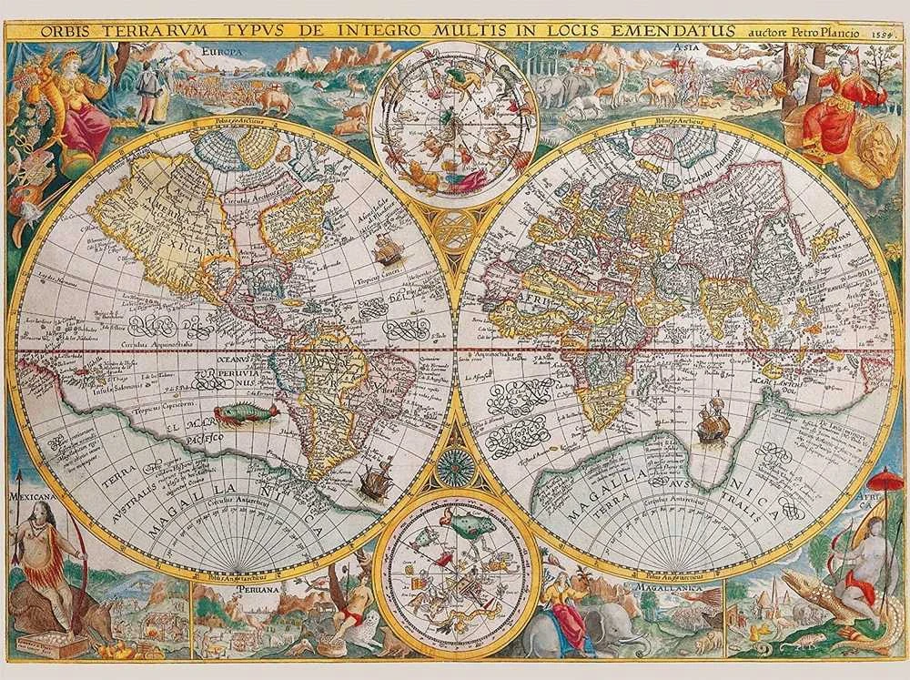 Ravensburger Dėlionė 1500 vnt. - Istorinis pasaulio žemėlapis