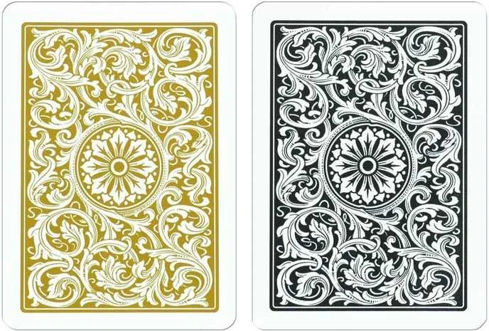 1546 Elite Poker size - Jumbo index žaidimo kortos dviguba kaladė (auksinės ir juodos) Copag