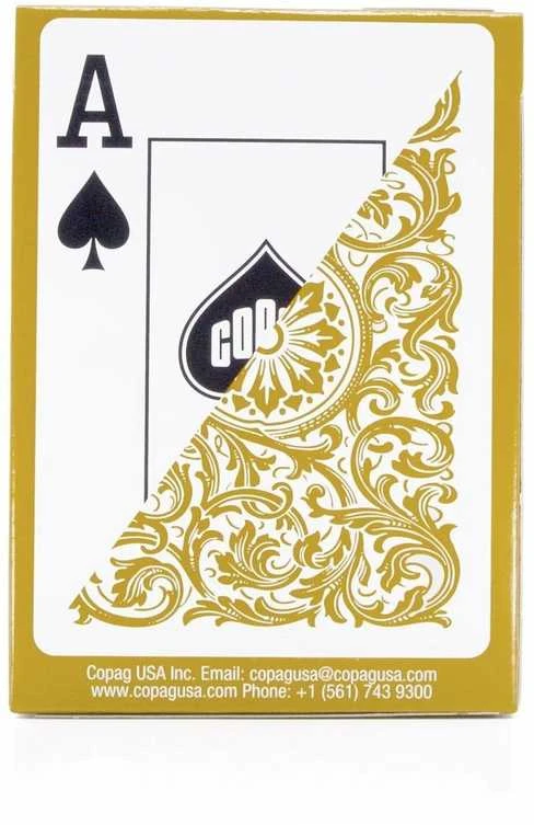 1546 Elite Poker size - Jumbo index žaidimo kortos (auksinės) Copag