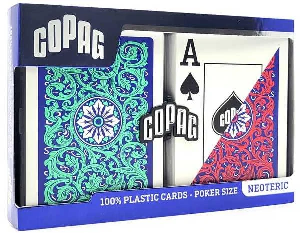 Copag 1546 Neoteric Poker Size Jumbo Index Žaidimo Kortos Dviguba Kaladė (Raudona Ir Žalia)