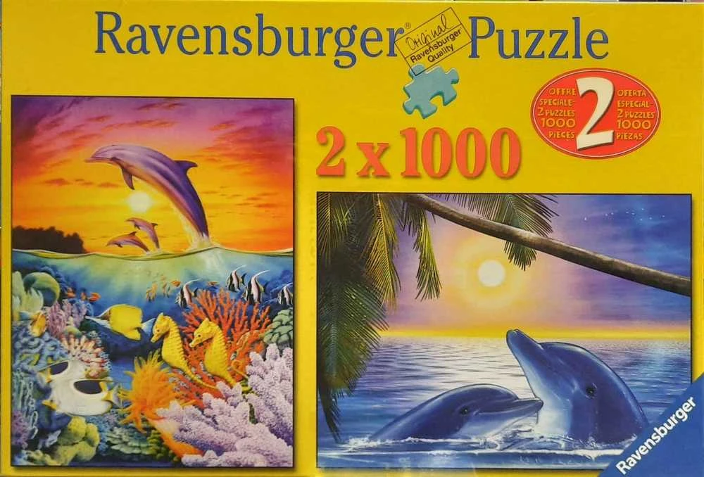 2 x 1000 Dolphin Puzzles - RAVENSBURGER dėlionė