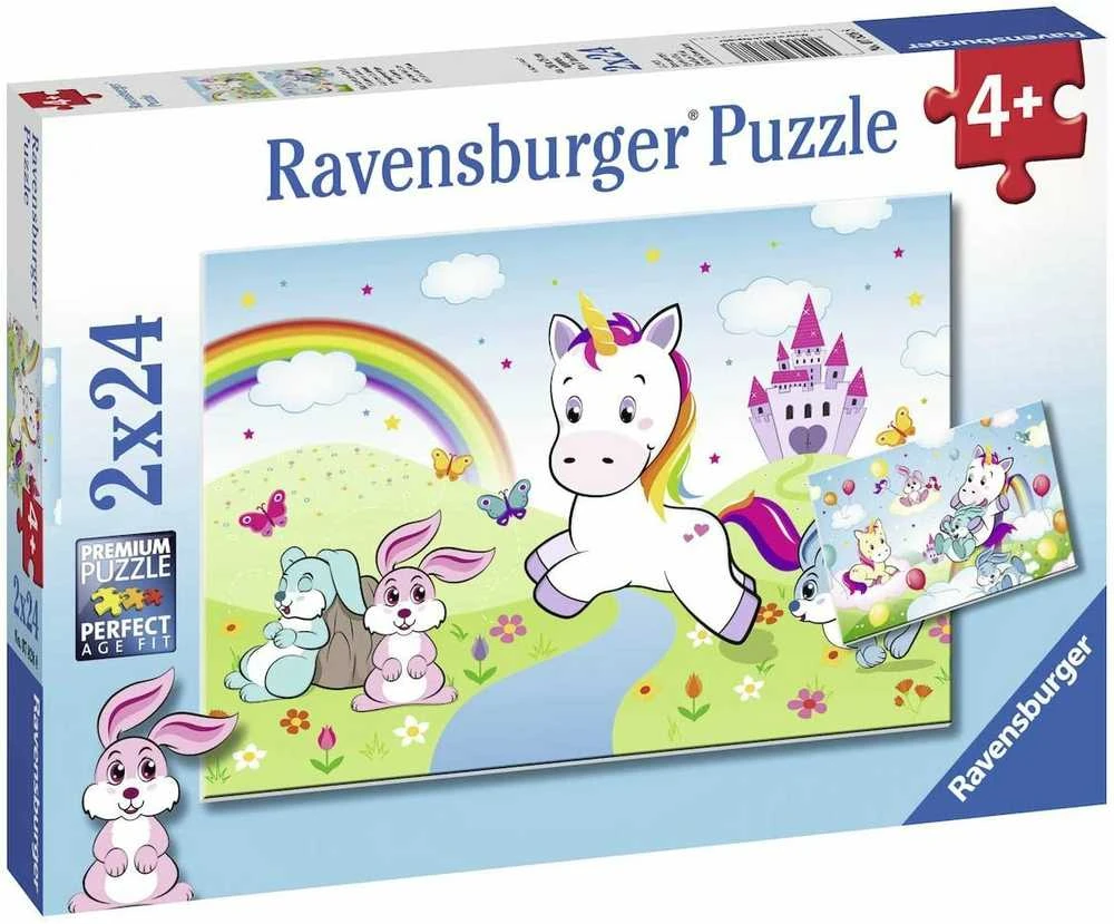 Ravensburger Dėlionė 2x24 vnt. - Vienaragis