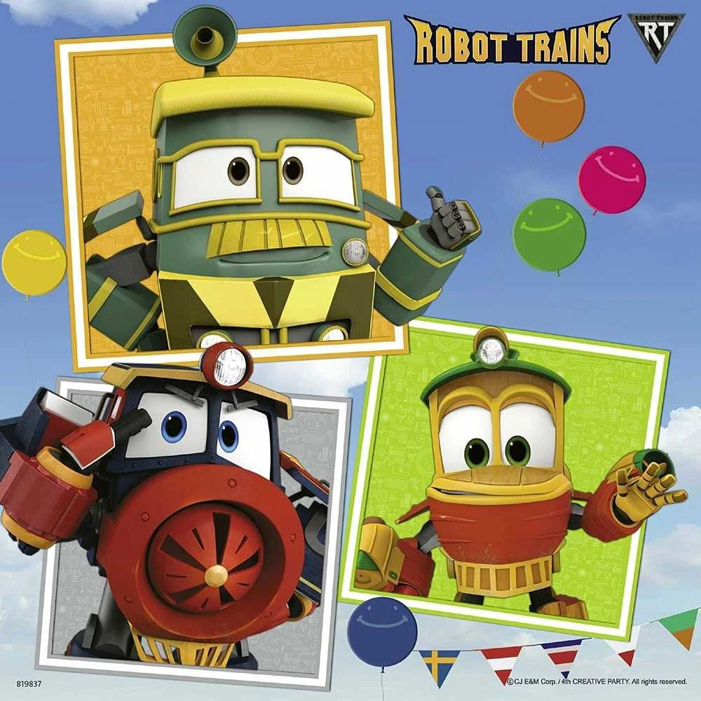 3 x 49 Puzzle Robot Trains - RAVENSBURGER dėlionė