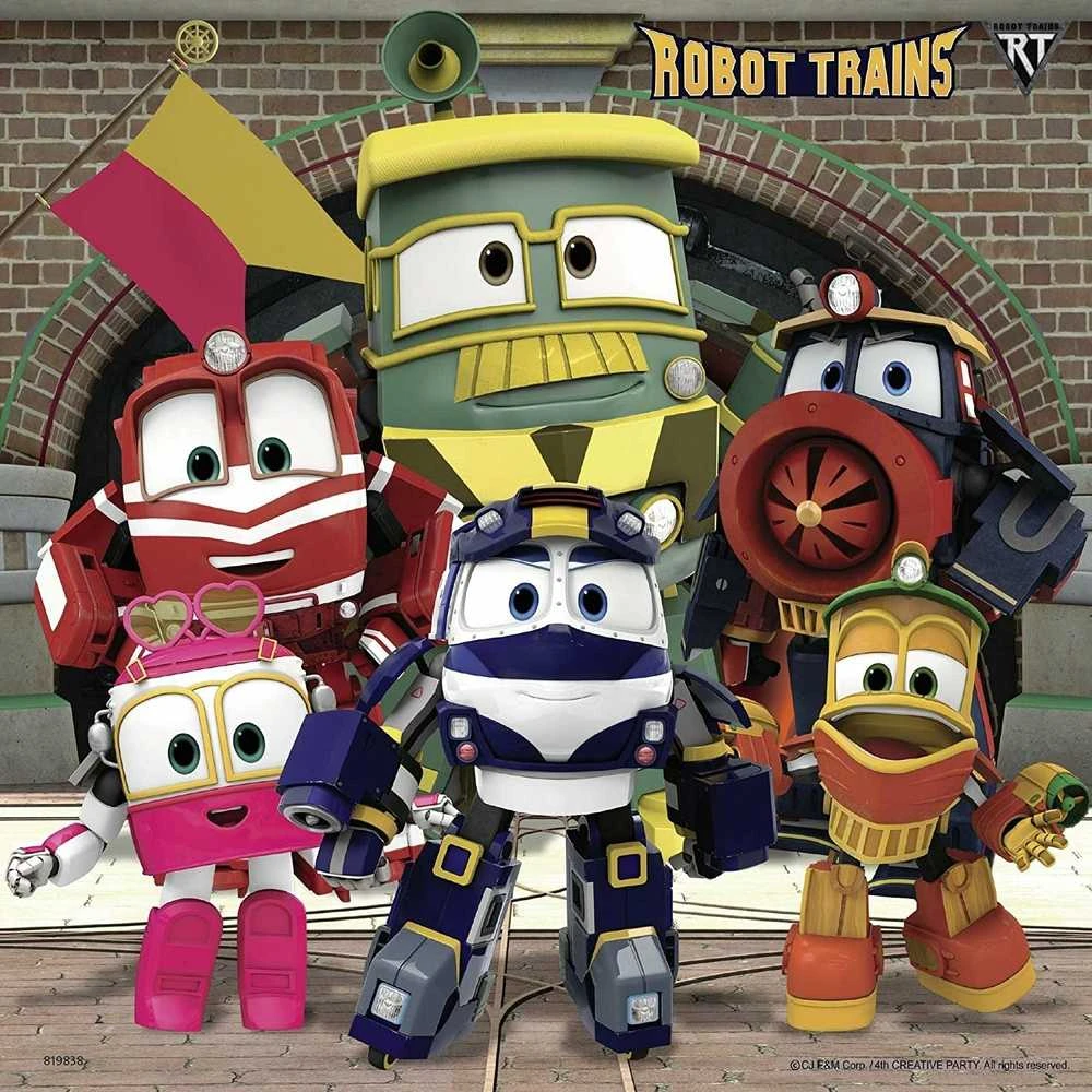 3 x 49 Puzzle Robot Trains - RAVENSBURGER dėlionė
