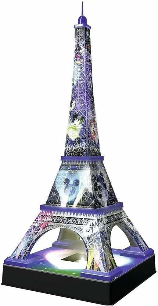 3D galvosūkis Disney Eifelio bokštas su šviesa - RAVENSBURGER 3D dėlionė