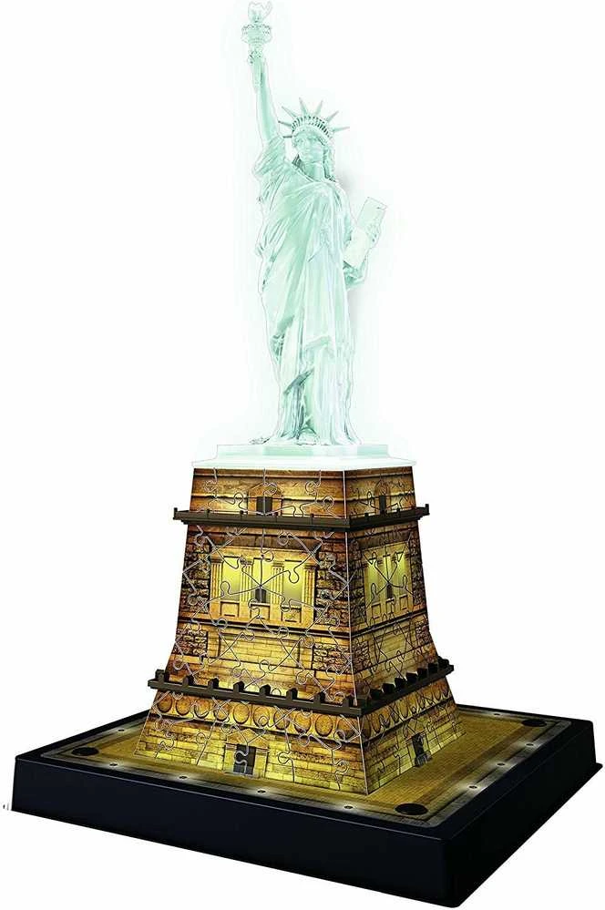 3D galvosūkis Laisvės statula su šviesomis - RAVENSBURGER dėlionė