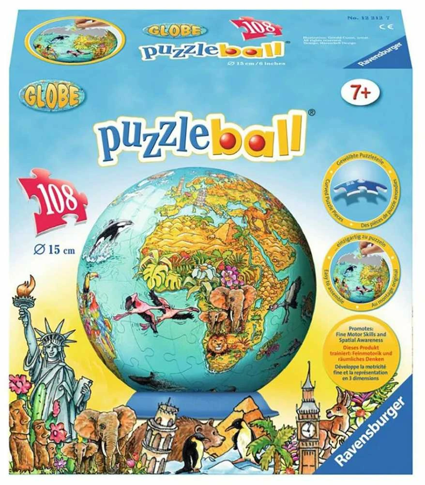3D Globe For Children 108 - RAVENSBURGER dėlionė