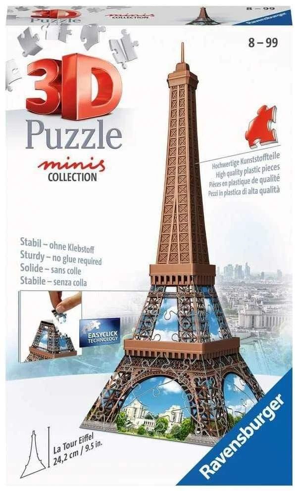 RAVENSBURGER 3D mini dėlionė Eifelio bokštas, 54d, 12536