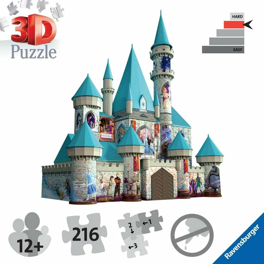 3D Puzzle 216: Frozen II Disney Castle - RAVENSBURGER dėlionė