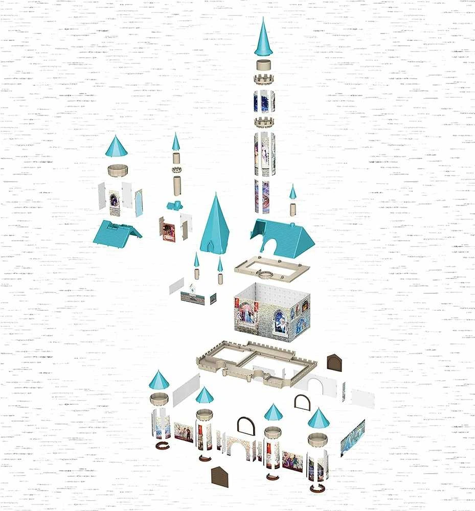 3D Puzzle 216: Frozen II Disney Castle - RAVENSBURGER dėlionė