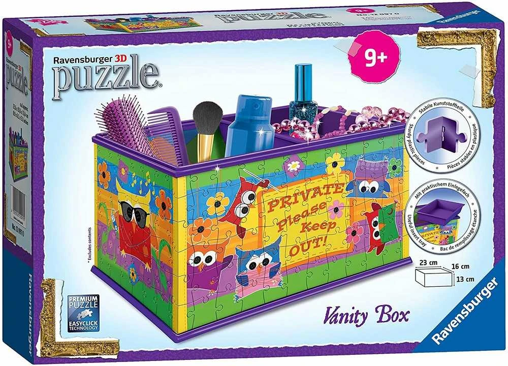 3D Puzzle Funky Owls Storage Box 216pcs. - RAVENSBURGER dėlionė