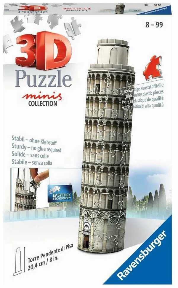 RAVENSBURGER 3D mini dėlionė Pizos bokštas, 54d, 11247