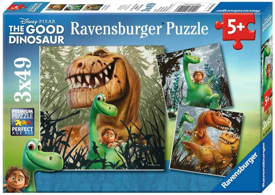 3x49 Puzzle The Good Dinosour - RAVENSBURGER dėlionė