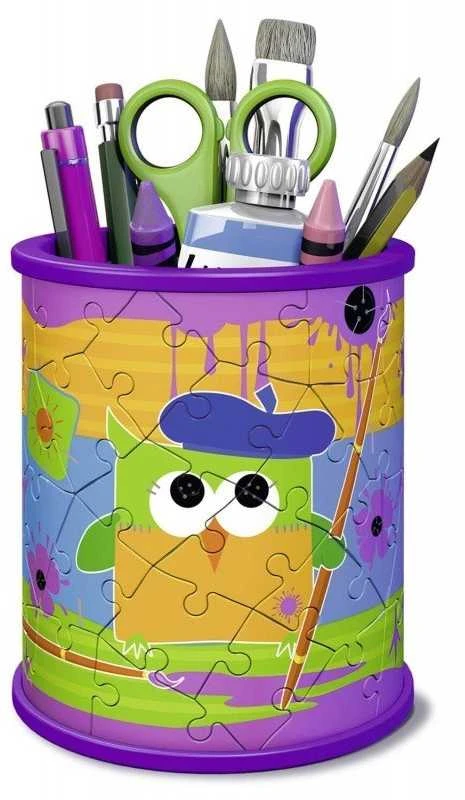 54pcs. 3D Puzzle Pieštukas Case Owls - RAVENSBURGER dėlionė