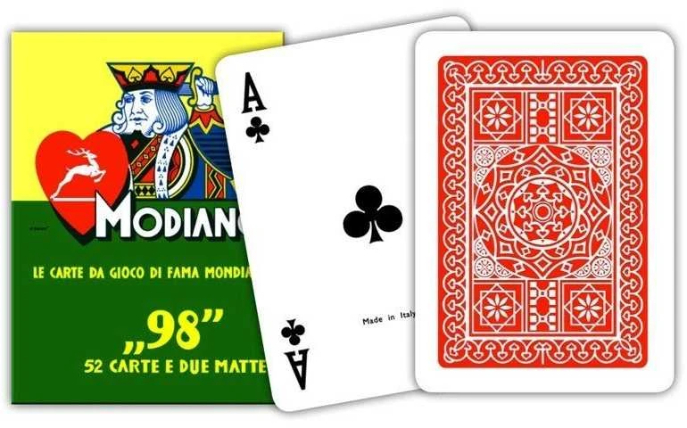 Modiano ''98'' Pokerio Kortos (raudonos)