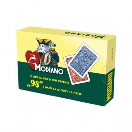 ''98'' Pokerio Kortų 2 Kaladžių Rinkinys Modiano (Raudonos Ir Mėlynos)