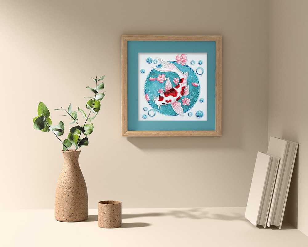 Abris Art Biserio siuvinėjimo rinkinys „Koi karpis“ 15x15 cm AM-246