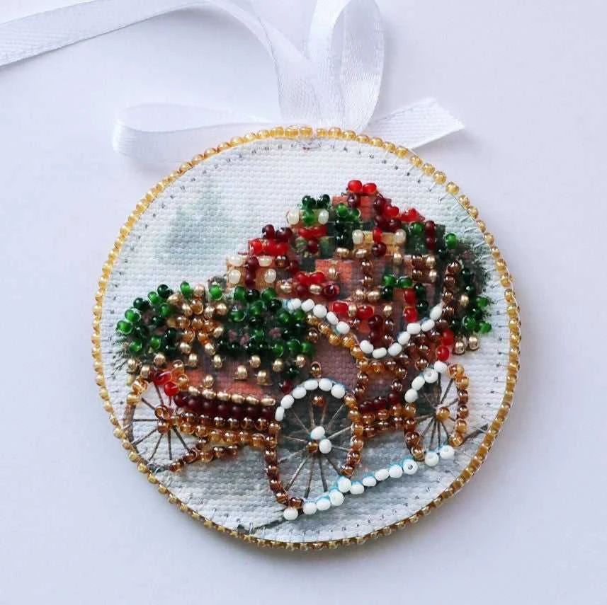 Abris Art Kalėdinė dekoracijų rinkinys „Kalėdų Senelio rogės“ 13,2x6,6 cm