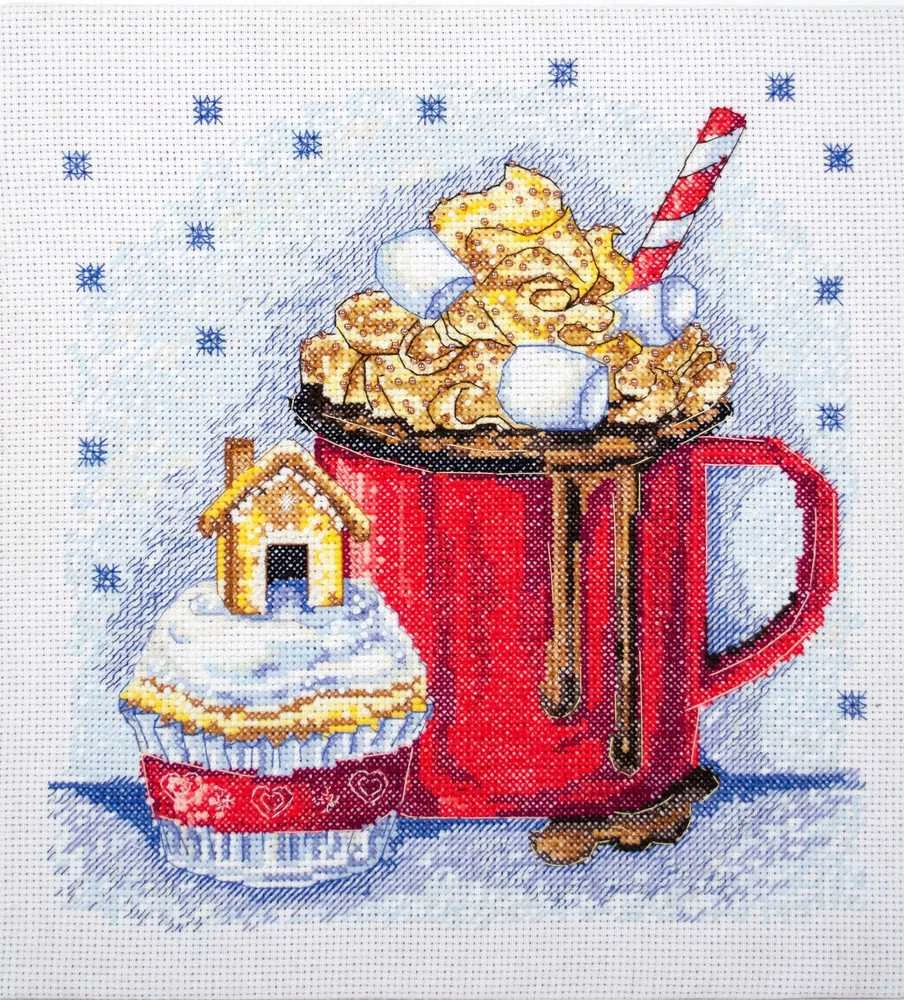 Abris Art Kalėdinis siuvinėjimo kryželiu rinkinys „Žiemos pasaka“ 21x22 cm
