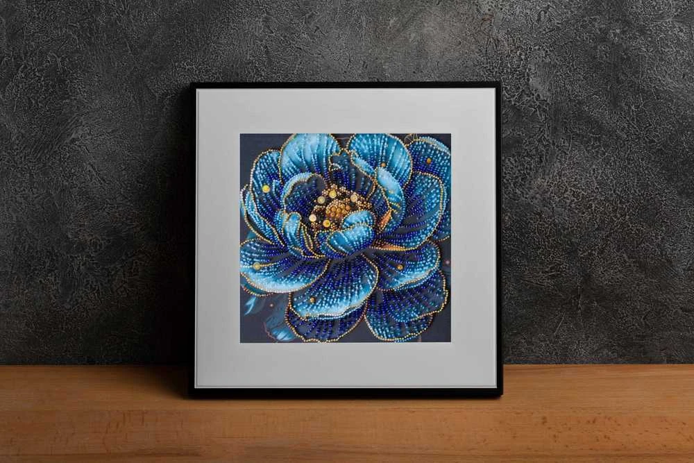Abris Art Karoliukų siuvinėjimo rinkinys „Royal Bloom“ 20x20 cm