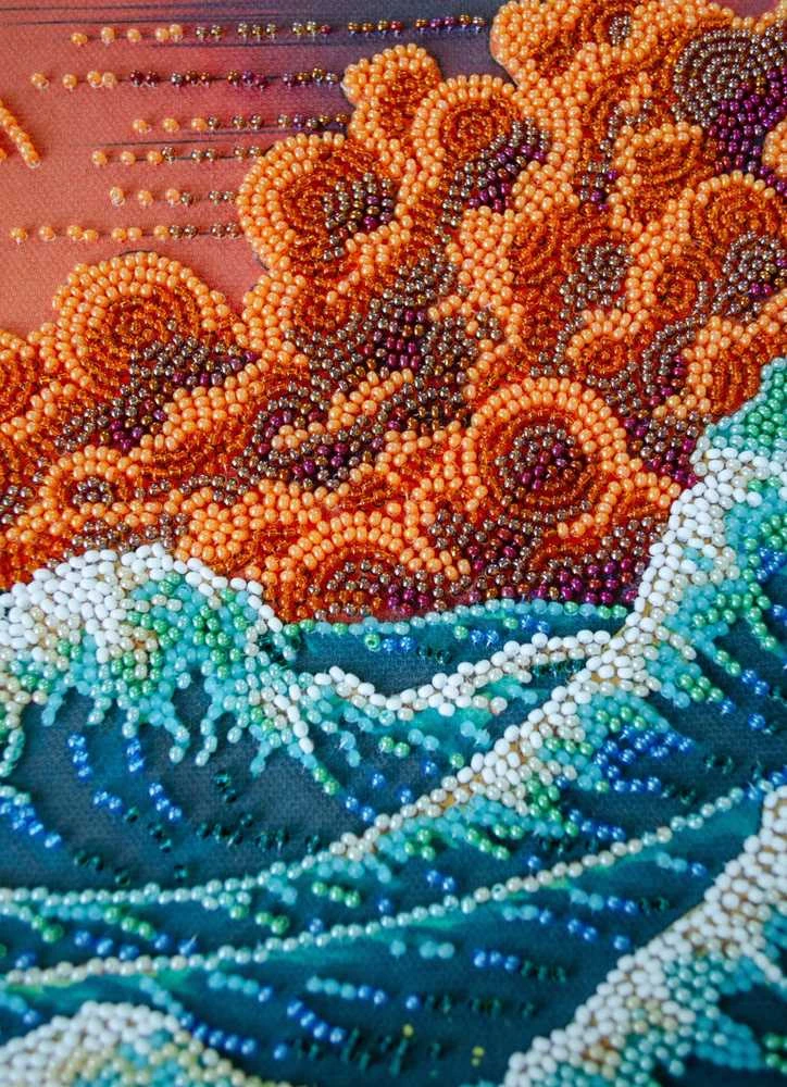 Abris Art Karoliukų siuvinėjimo rinkinys „Šnibždanti jūra“, 36x24 cm AAB-953