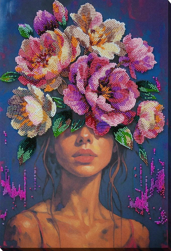 Abris Art Karoliukų siuvinėjimo rinkinys „Žydinčios mintys“ 26x39 AAB-958