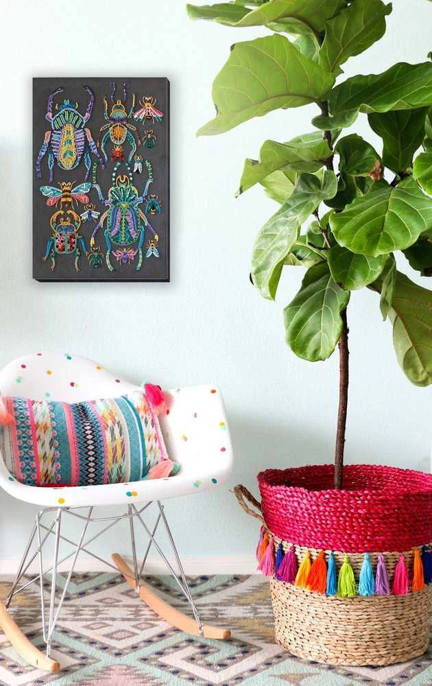 Abris Art Karoliukų siuvinėjimo rinkinys „Vabalai“ – 30 spalvų, 24×33 cm