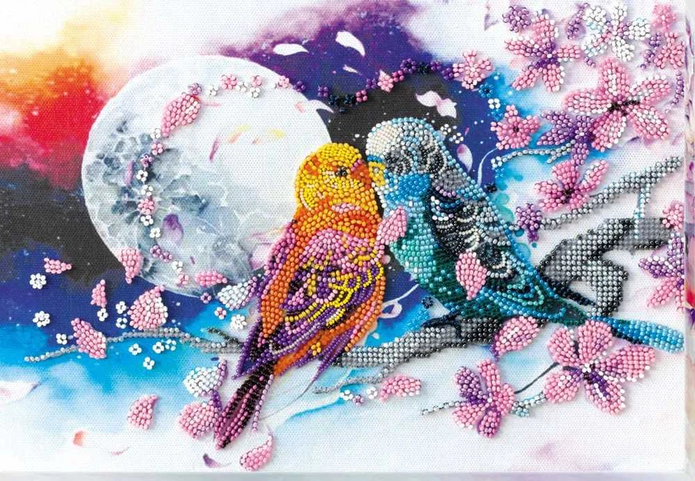 Abris Art Karoliukų siuvinėjimo rinkinys „Neišskiriami“ paveikslui 29x20 cm