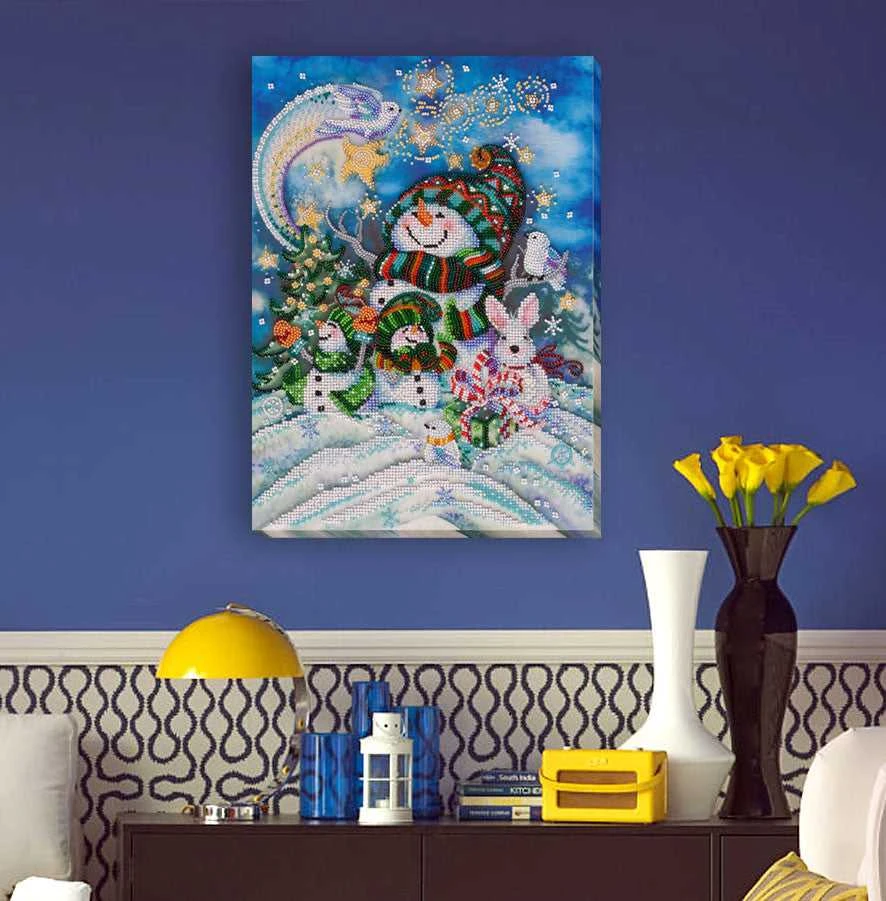 Abris Art Karoliukų siuvinėjimo rinkinys „Naujųjų naktis. Žiemos pasaka“ 26x35