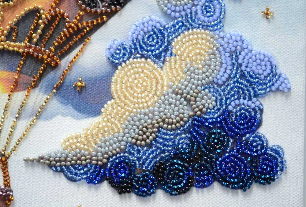 Abris Art Karoliukų siuvinėjimo rinkinys „Oro nuotykiai“ 28x28 cm