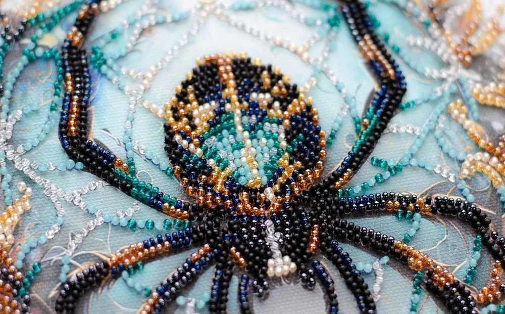 Abris Art Karoliukų siuvinėjimo rinkinys Crystal Web, 20x20 cm, Preciosa