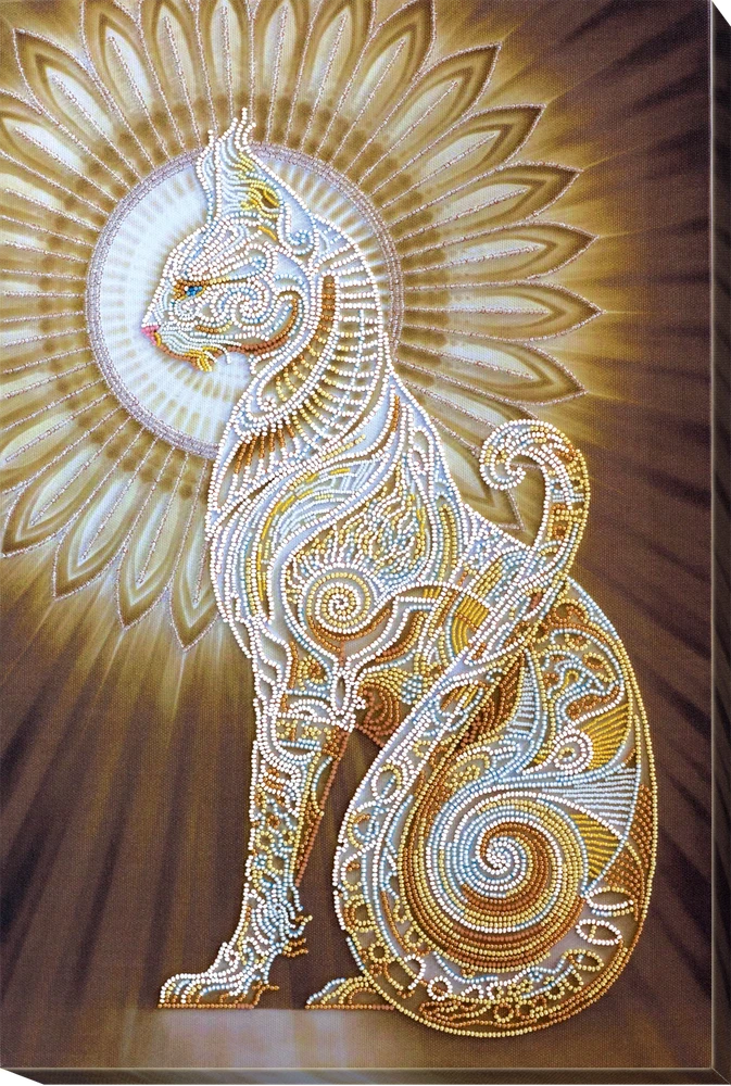 Abris Art Karoliukų siuvinėjimo rinkinys paveikslui „Bast“ 31x47 cm