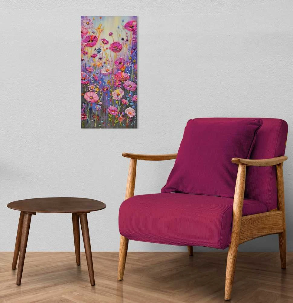 Abris Art Karoliukų siuvinėjimo rinkinys „Pavasario akimirka“ 22x45 cm