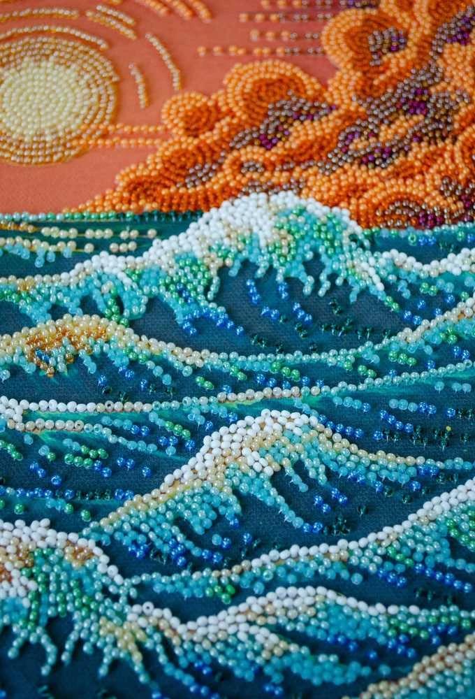 Abris Art Karoliukų siuvinėjimo rinkinys „Šnibždanti jūra“, 36x24 cm AAB-953