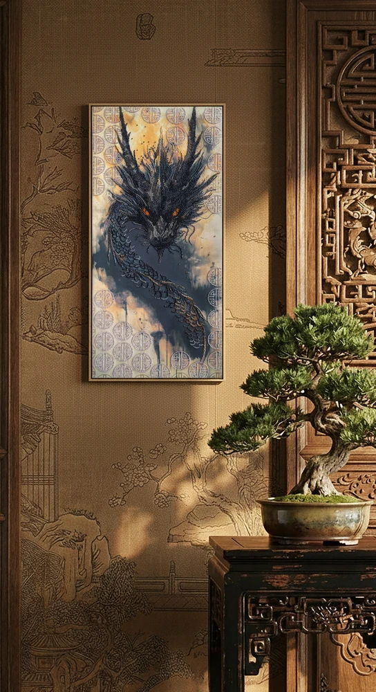 Abris Art Karoliukų siuvinėjimo rinkinys „Prabudusi legenda“ 30x60 cm