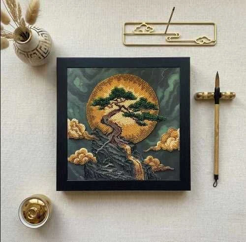 Abris Art Karoliukų siuvinėjimo rinkinys „Išminties medis“ 20x20 cm