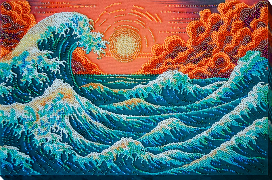 Abris Art Karoliukų siuvinėjimo rinkinys „Šnibždanti jūra“, 36x24 cm AAB-953