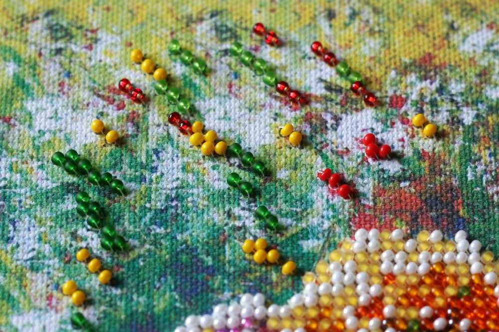 Abris Art Karoliukų siuvinėjimo rinkinys „Daugiaspalvės gėlės“ AAMB-017