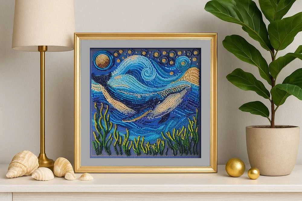 Abris Art Karoliukų siuvinėjimo rinkinys „Gelmės didybė“ 20x20 cm AAMB-131