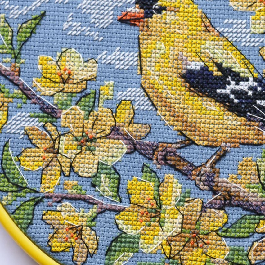 Abris Art Kryželiu siuvinėjimo rinkinys „Saulėtas svečias“, 15x15 cm, gyvūnų motyvas