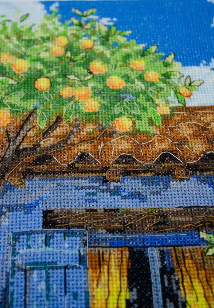 Abris Art Kryželiu siuvinėjimo rinkinys „Viduržemio svaja“ 18x34 cm AAH-291