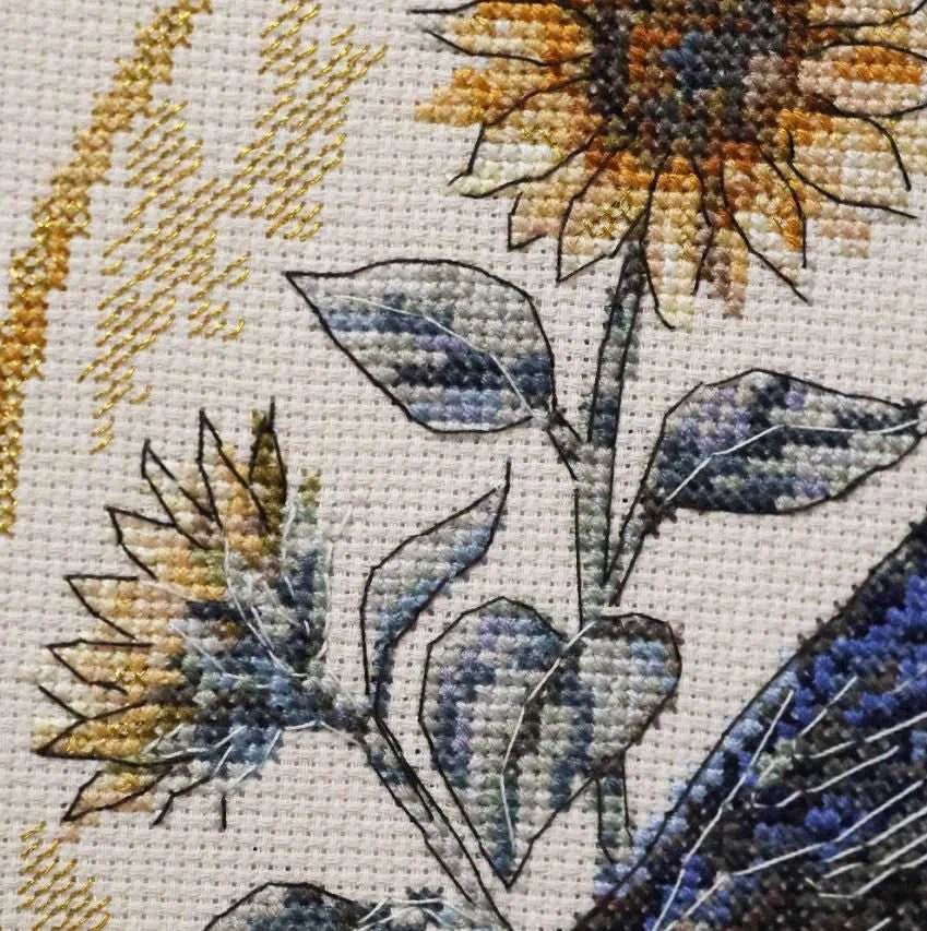 Abris Art Kryželių siuvinėjimo rinkinys „Kregždžių melodija“ 24x24 cm